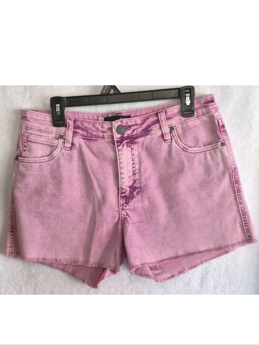 Kut from the Kloth Washed Pink Denim Cutoff Shorts Sz 6